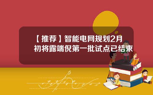 【推荐】智能电网规划2月初将露端倪第一批试点已结束