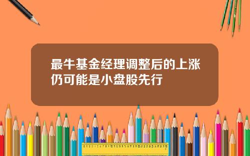 最牛基金经理调整后的上涨仍可能是小盘股先行