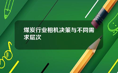 煤炭行业相机决策与不同需求层次