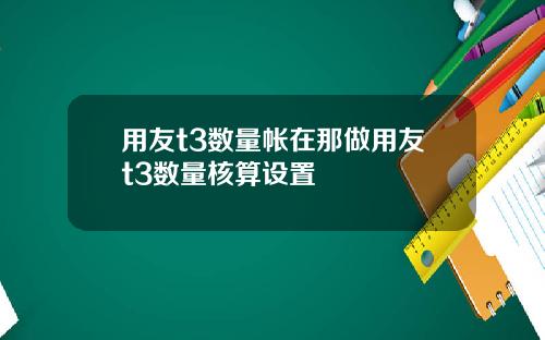 用友t3数量帐在那做用友t3数量核算设置