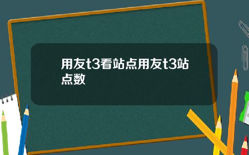 用友t3看站点用友t3站点数