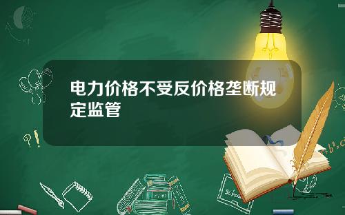 电力价格不受反价格垄断规定监管