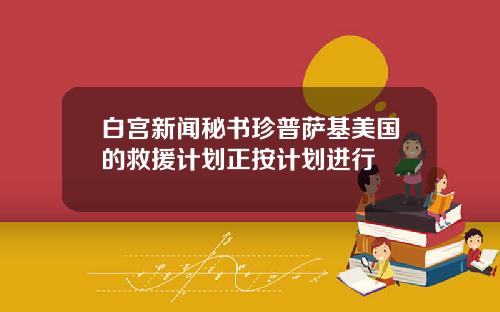 白宫新闻秘书珍普萨基美国的救援计划正按计划进行