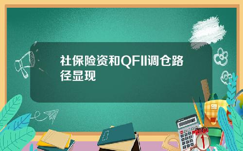 社保险资和QFII调仓路径显现