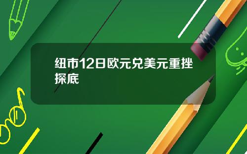 纽市12日欧元兑美元重挫探底