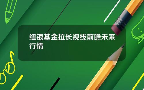 纽银基金拉长视线前瞻未来行情