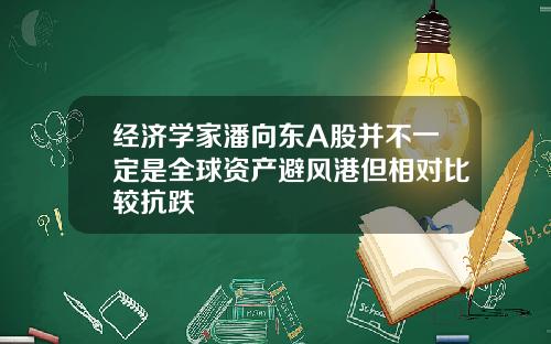 经济学家潘向东A股并不一定是全球资产避风港但相对比较抗跌