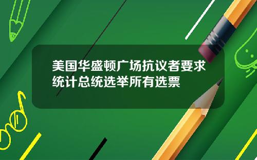 美国华盛顿广场抗议者要求统计总统选举所有选票