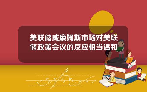 美联储威廉姆斯市场对美联储政策会议的反应相当温和