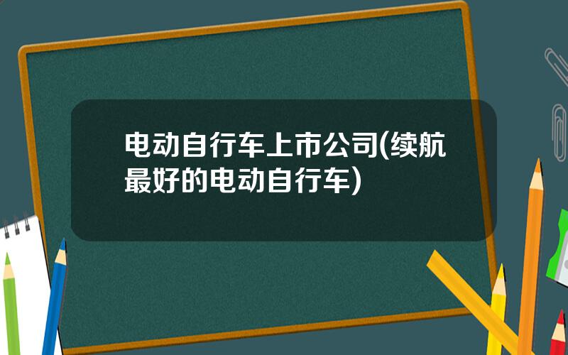 电动自行车上市公司(续航最好的电动自行车)