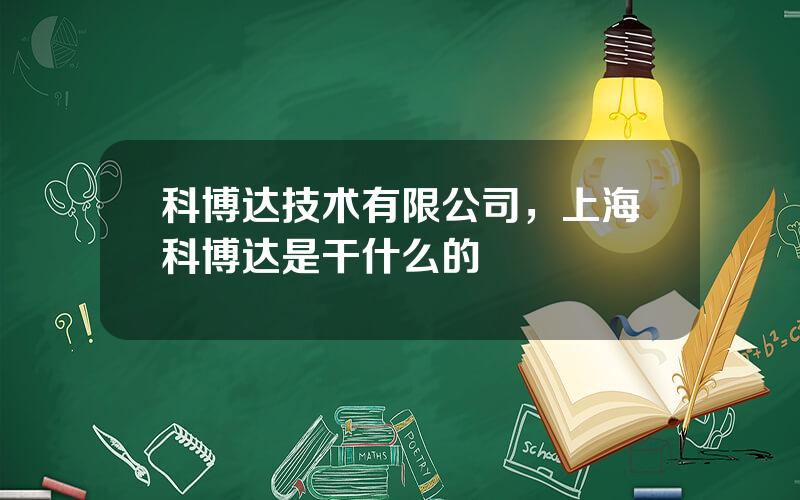 科博达技术有限公司，上海科博达是干什么的