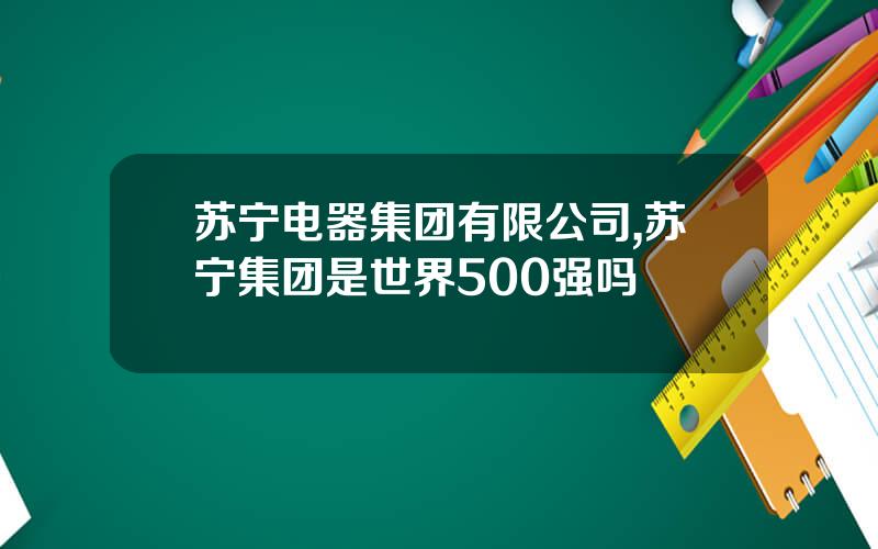 苏宁电器集团有限公司,苏宁集团是世界500强吗