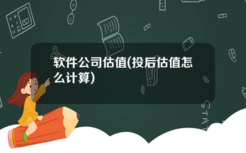 软件公司估值(投后估值怎么计算)